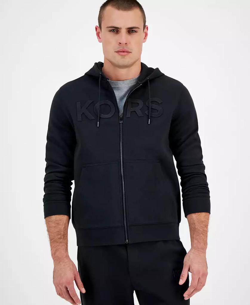 MICHAEL KORS Men's Logo Tape FLEECE Black buy Hoodie M