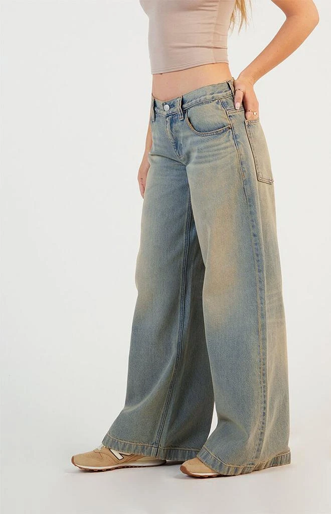 PacSun Sloane Low Rise Ultra Baggy Jeans Light Indigo Tinted 3