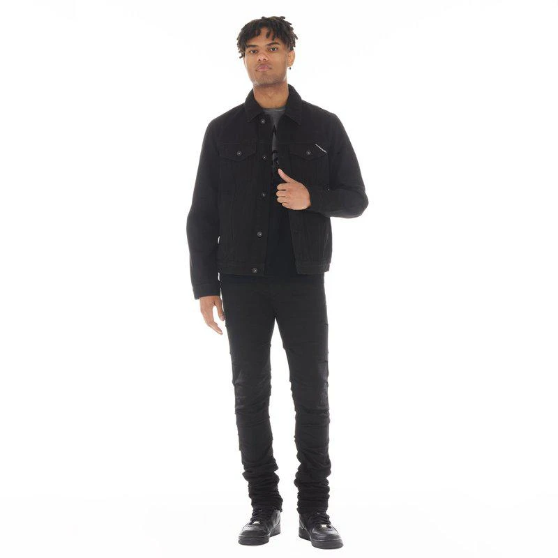 Cult Of Individuality Type Ii Denim Jacket In Double Black 1