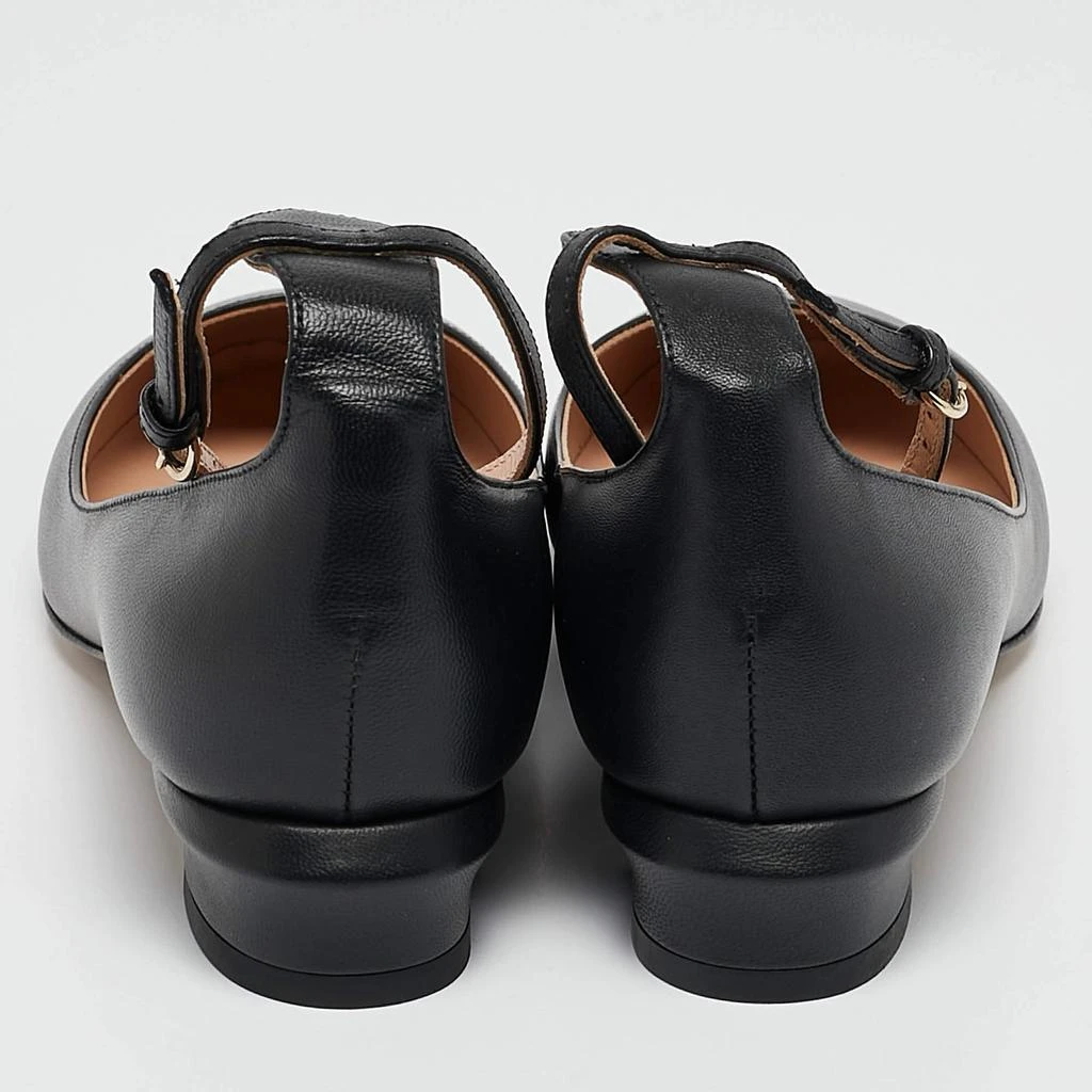 Valentino Valentino Black Leather Tango Ankle Strap Flats Size 37 5