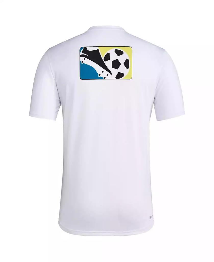 Adidas Men
s White Sporting Kansas City 2024 Jersey Hook Pre-Match T-Shirt
