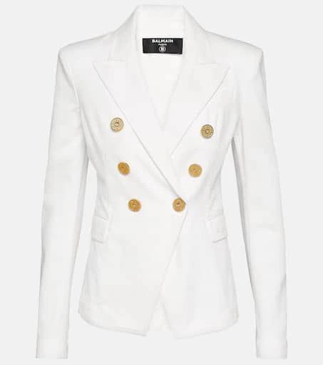 Balmain Double-breasted denim blazer 1