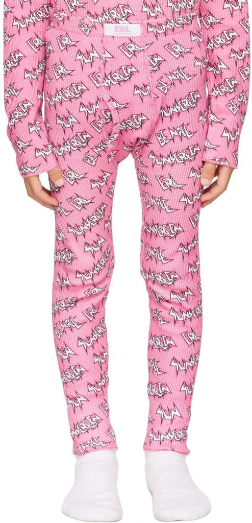 ERL Kids Pink Waffle Pants 1