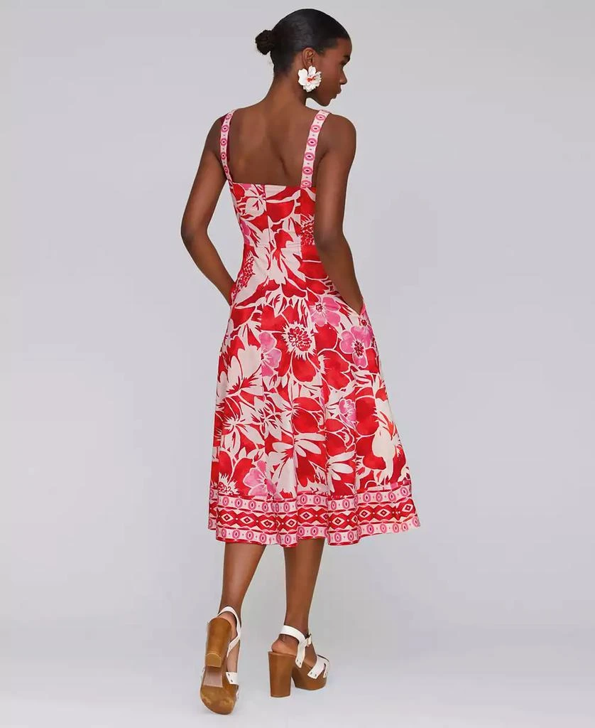 Avec Les Filles Women's Fit & Flare Floral-Print Midi Dress 4