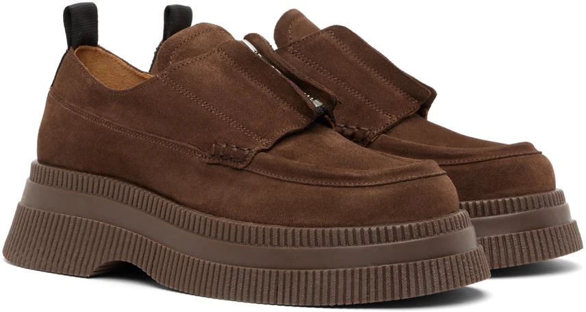 Ganni Brown Creepers Loafers 4