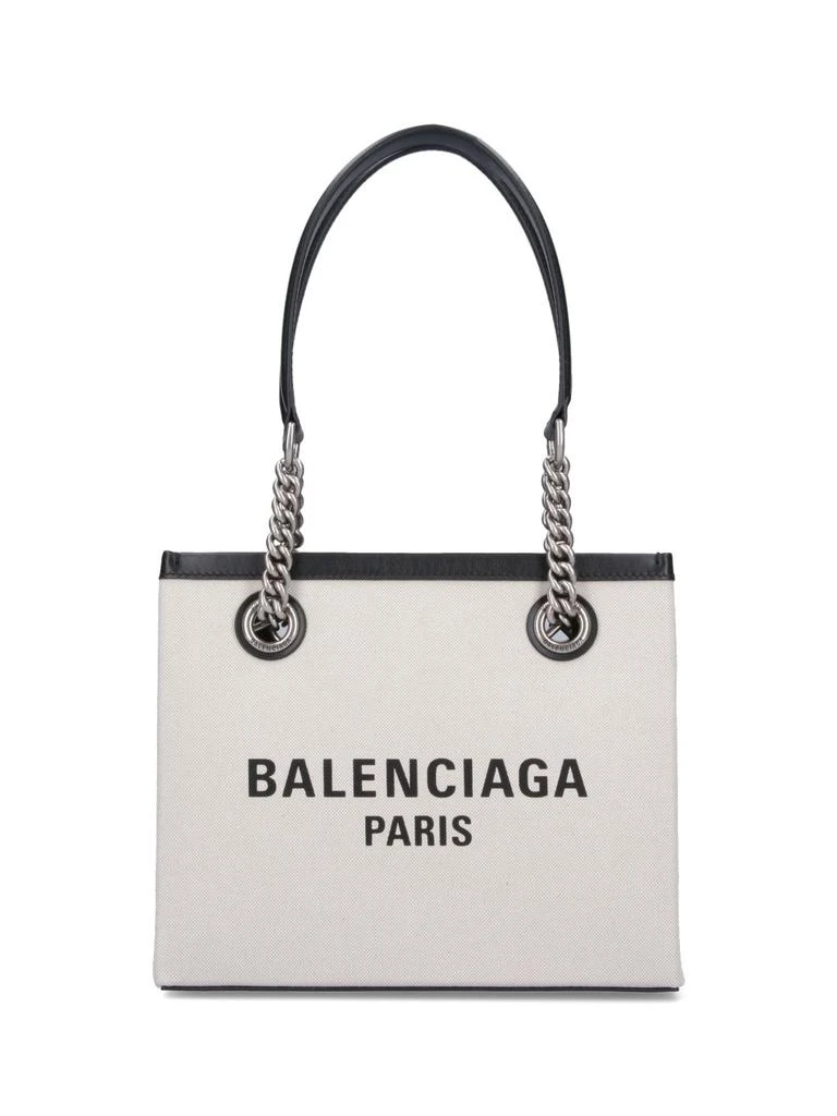 Balenciaga Balenciaga Paris Logo Printed Squared Small Tote Bag 1