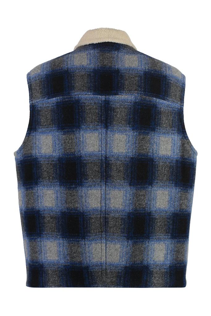 Isabel Marant Isabel Marant Plaid-Check Zipped Shearling Gilet