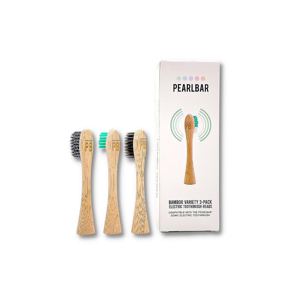 PearlBar Bamboo Electric Toothbrush Heads for Philips 9-Series Electric Toothbrush, Set of 3