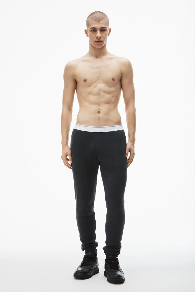Alexander Wang jogger pant in waffle-knit cotton stretch 1