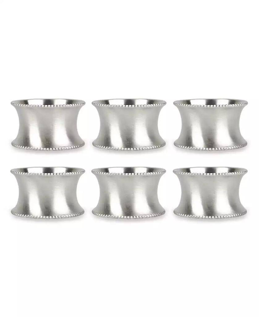 Design Imports Beaded Napkin Ring, Set of 6