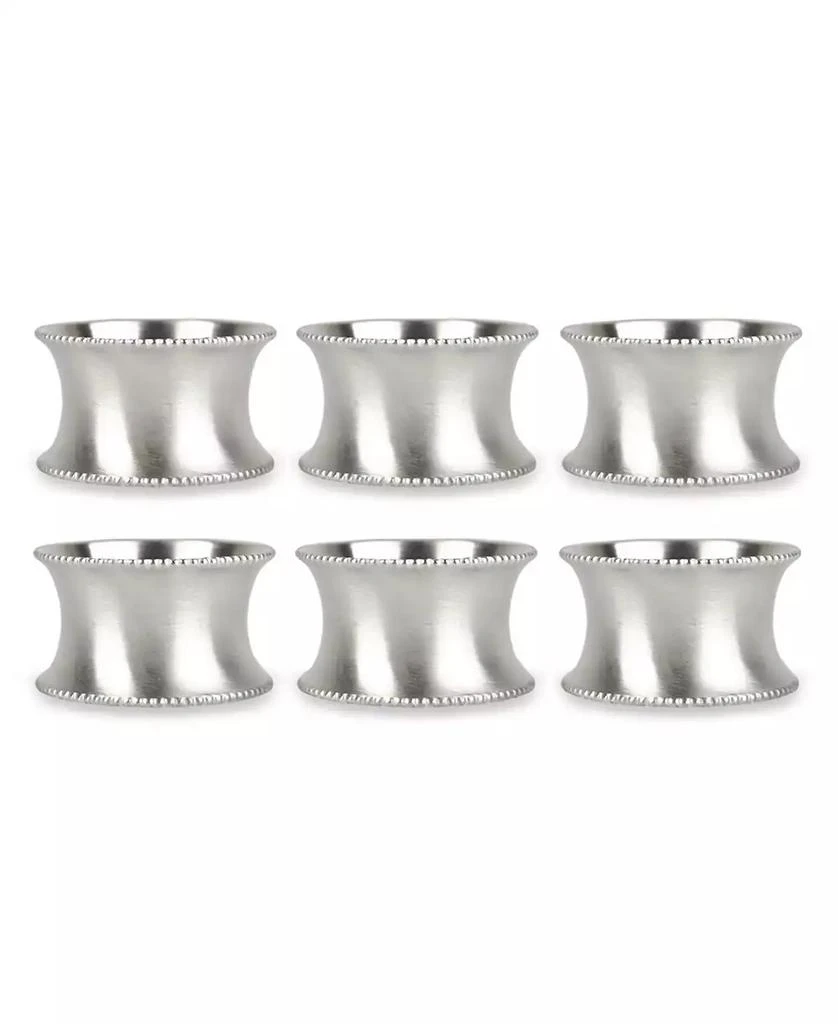 Design Imports Beaded Napkin Ring, Set of 6 1