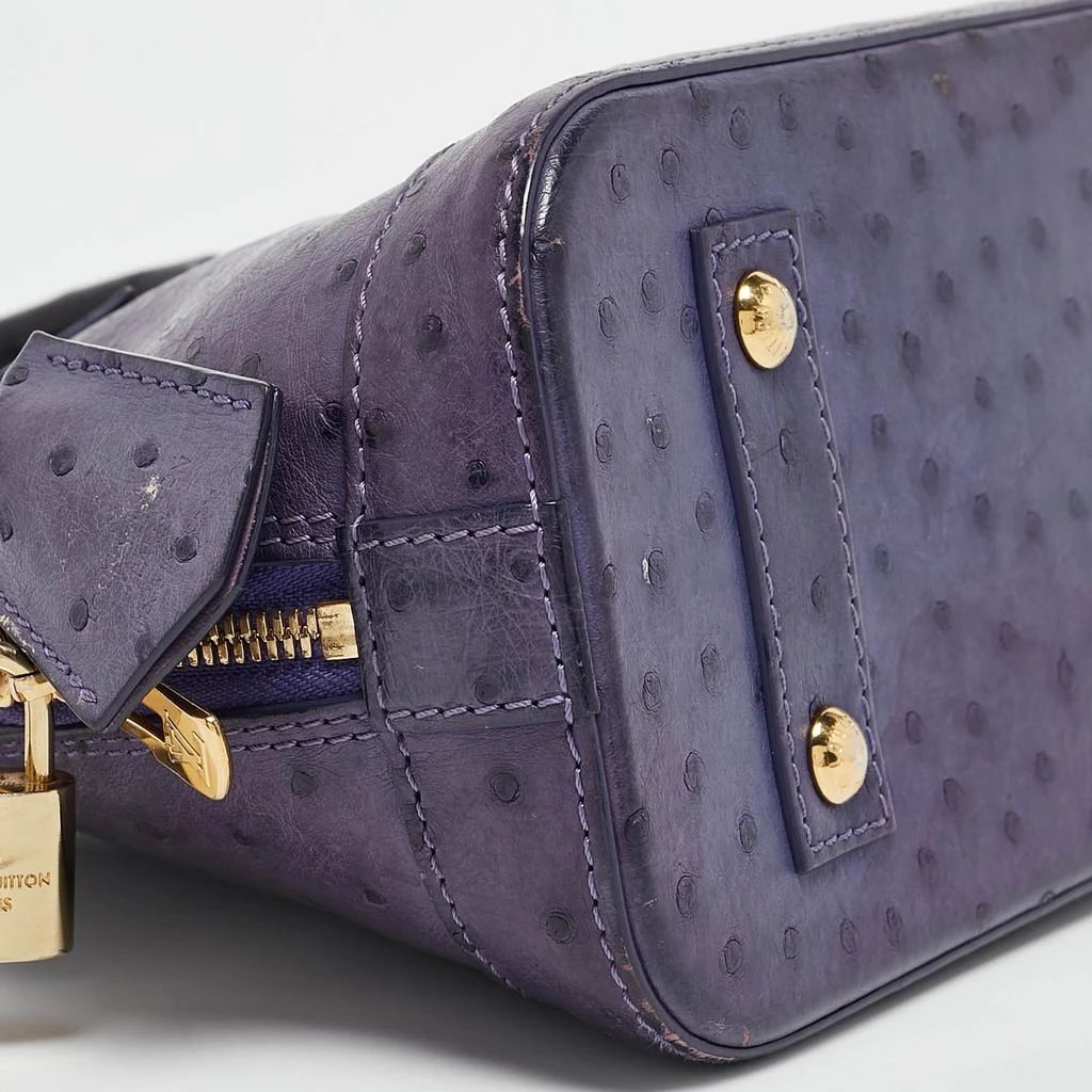 Louis Vuitton Louis Vuitton Purple Ostrich Alma BB Bag 17
