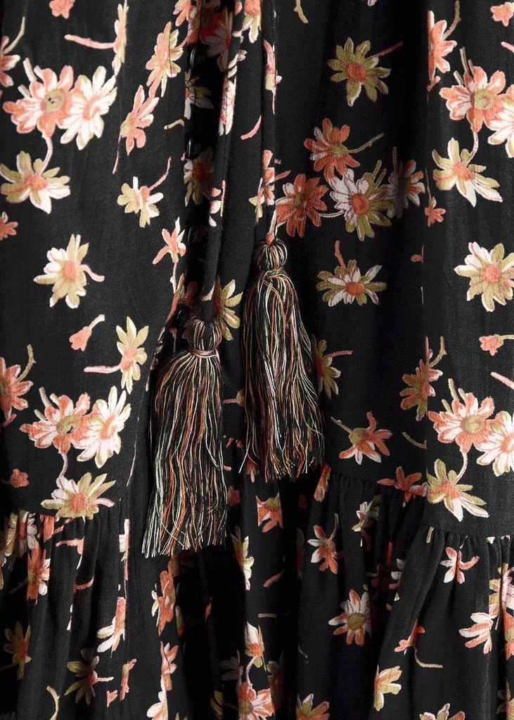 BYTIMO Floral-print embroidered cotton-blend midi dress 5