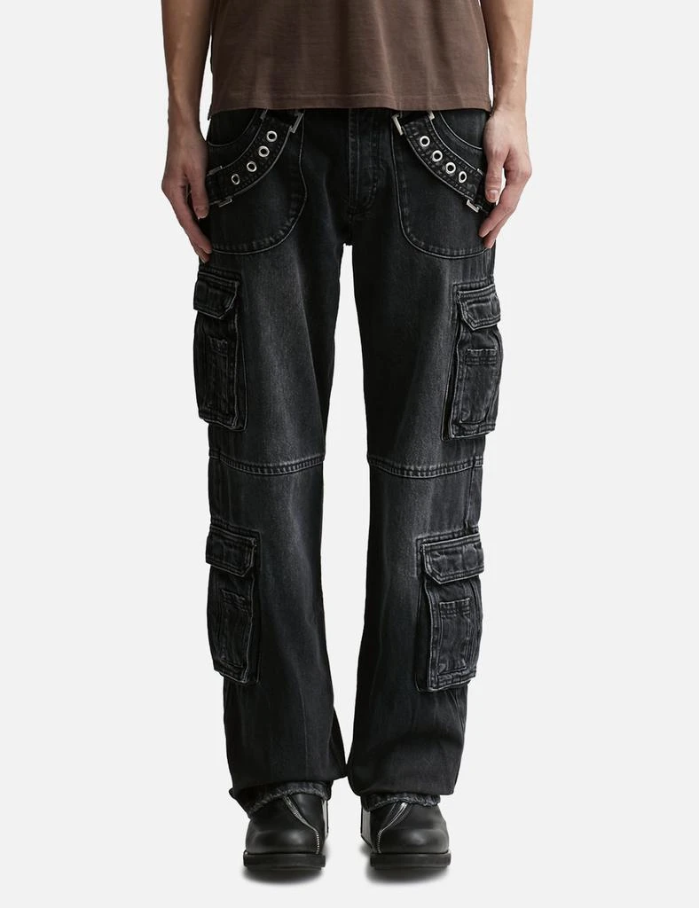Misbhv Harness Strap Cargo Trousers Black 3