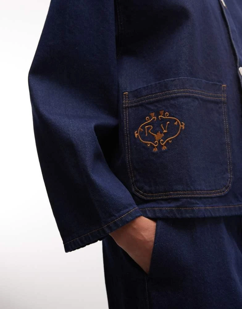 Reclaimed Vintage Reclaimed Vintage peter pan collar denim shirt co-ord 3