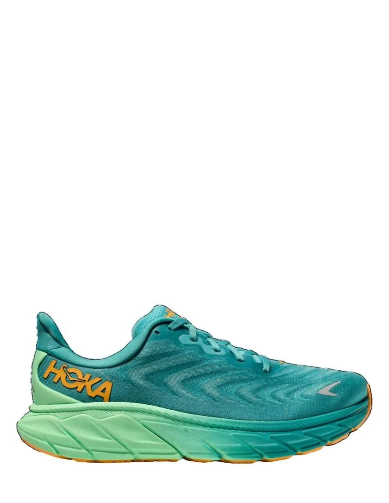 Hoka Men's Arahi 6 Running Shoes In Ocean Mist/lime Glow 1
