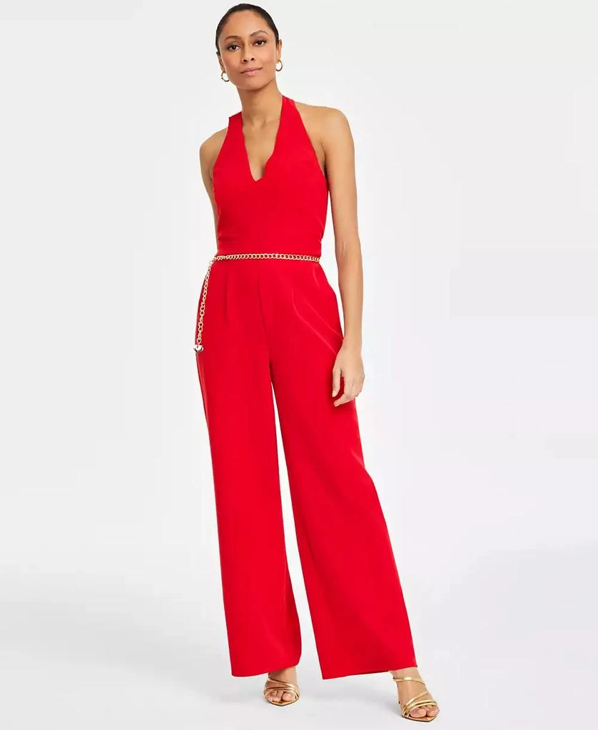 Inc Iternational Concepts Womens Smocked Bodice Jumpsuit Gray Size Small