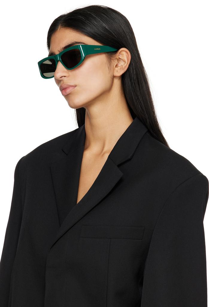 Jacquemus Green 'Les Lunettes Pilota' Sunglasses