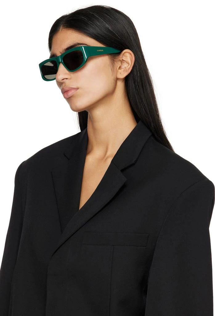 Jacquemus Green 'Les Lunettes Pilota' Sunglasses 4