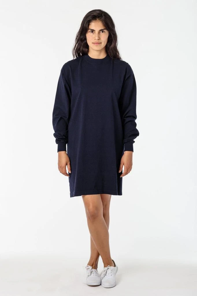 Los Angeles Apparel 1837GD - Long Sleeve Garment Dye Mockneck Dress 10