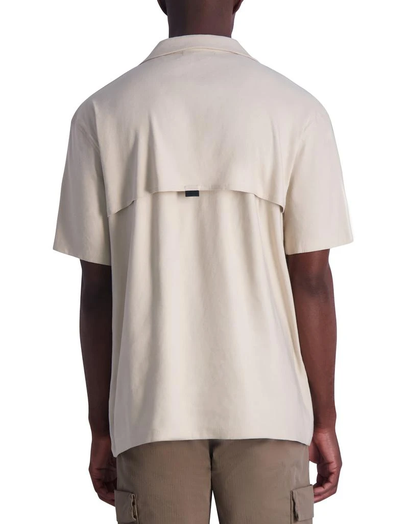 Karl Lagerfeld Paris SHORT SLEEVE BUTTON DOWN SHIRT JACKET WITH CHEST 2