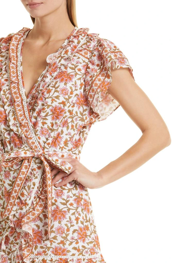 VERONICA BEARD Mikhail Floral Wrap Dress 4