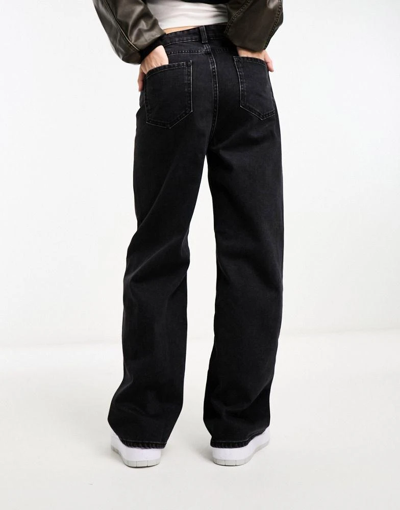 ONLY Only Maisie low waited baggy wide leg jeans in washed black 2