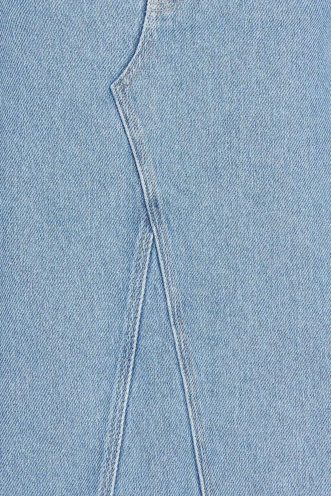 Ganni Frayed denim skirt 4