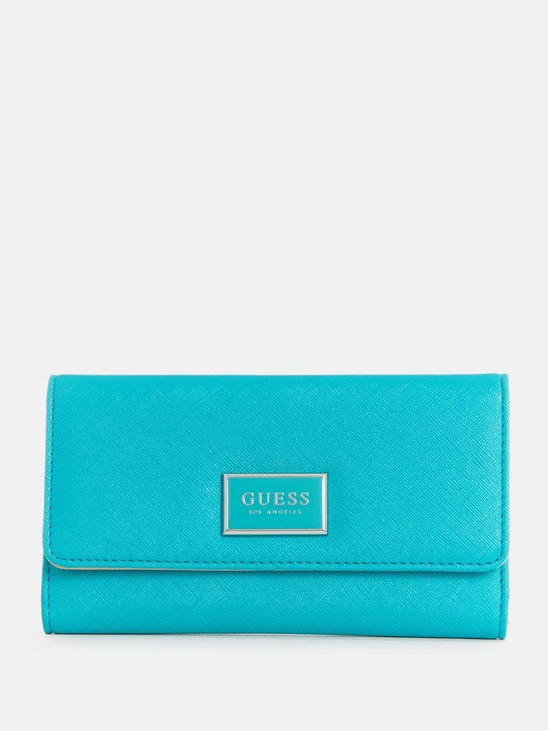Guess Factory Abree Logo Saffiano Slim Wallet 1