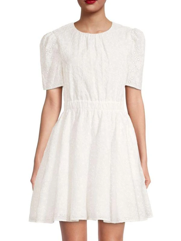 sachin and babi light blue dress Eyelet Roundneck Mini Dress – On Sale Now with Up to 87% Off