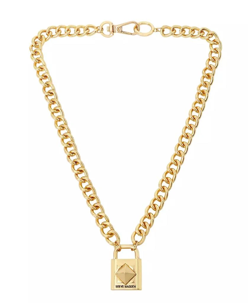 Steve Madden Padlock Pendant Necklace 1