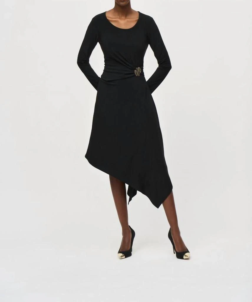 green emerald velvet dress Joseph Ribkoff | Crepe Fit and Flare Dress