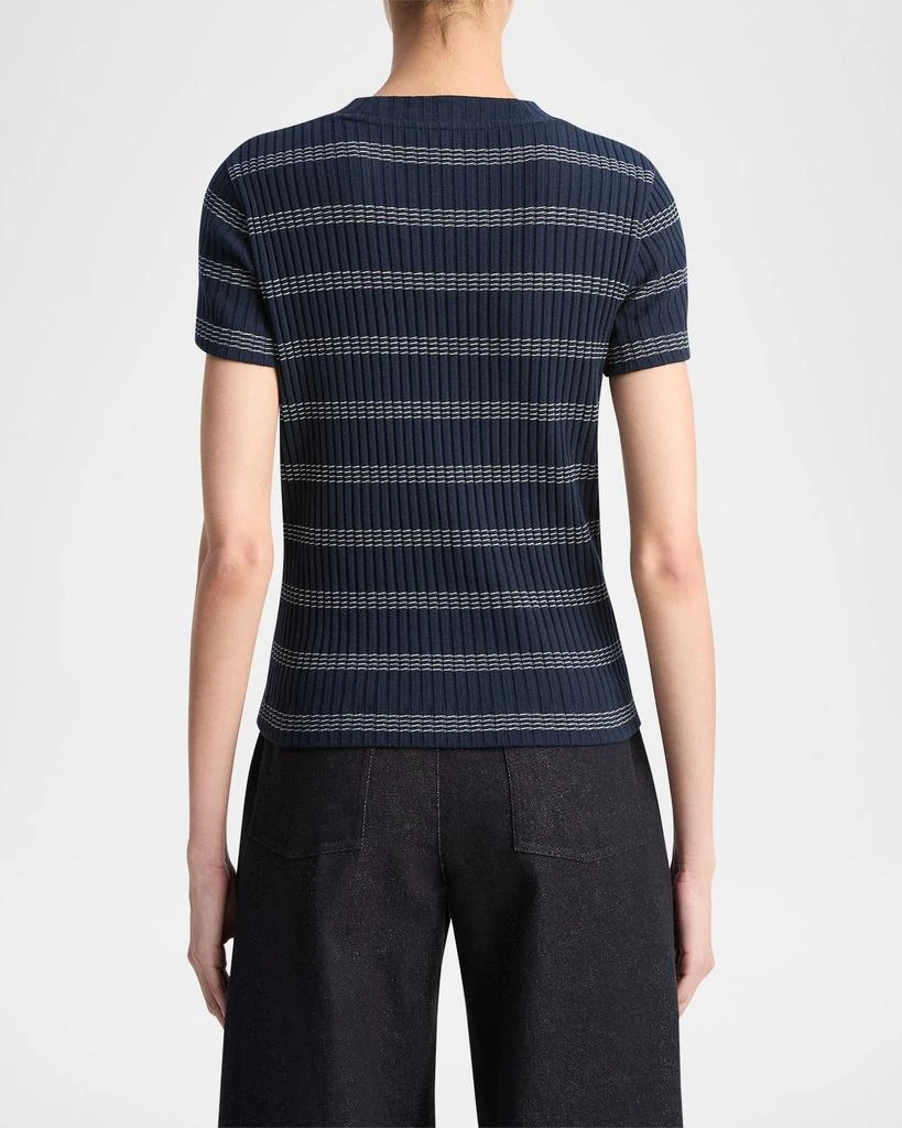 Vince Stripe Short-Sleeve Crewneck Tee 3