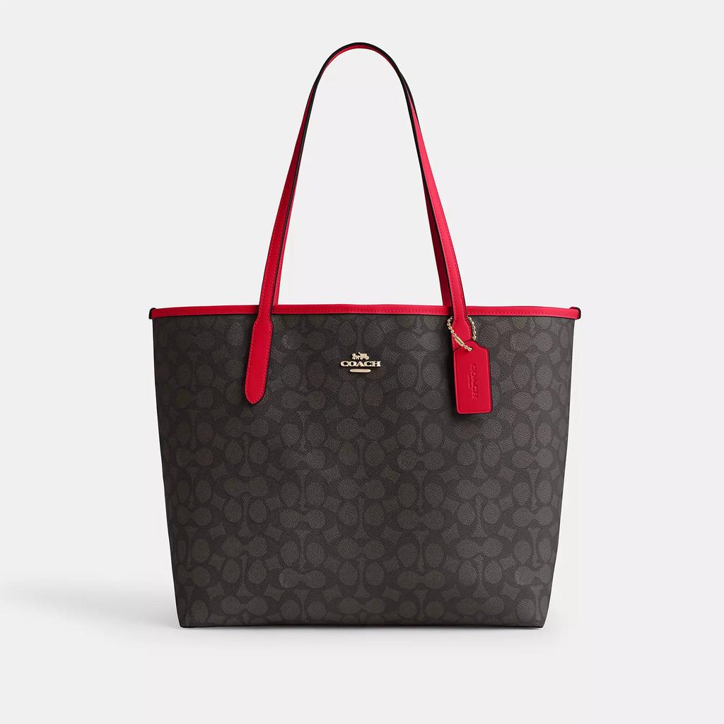 Coach City Tote Bag In Signature Canvas