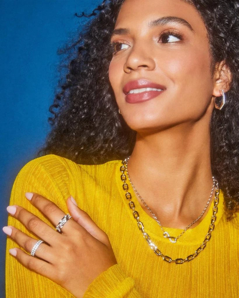 Kendra Scott Women
s Haven Crystal Heart Rings - 3 Set In Silver/white 2