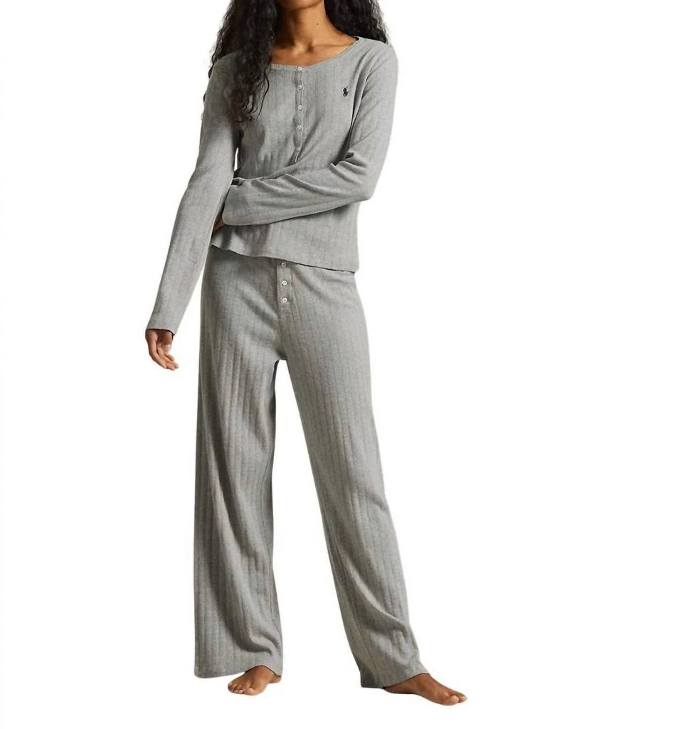 Ralph Lauren Polo Ralph Lauren - Henley Wide Leg Sleep Set