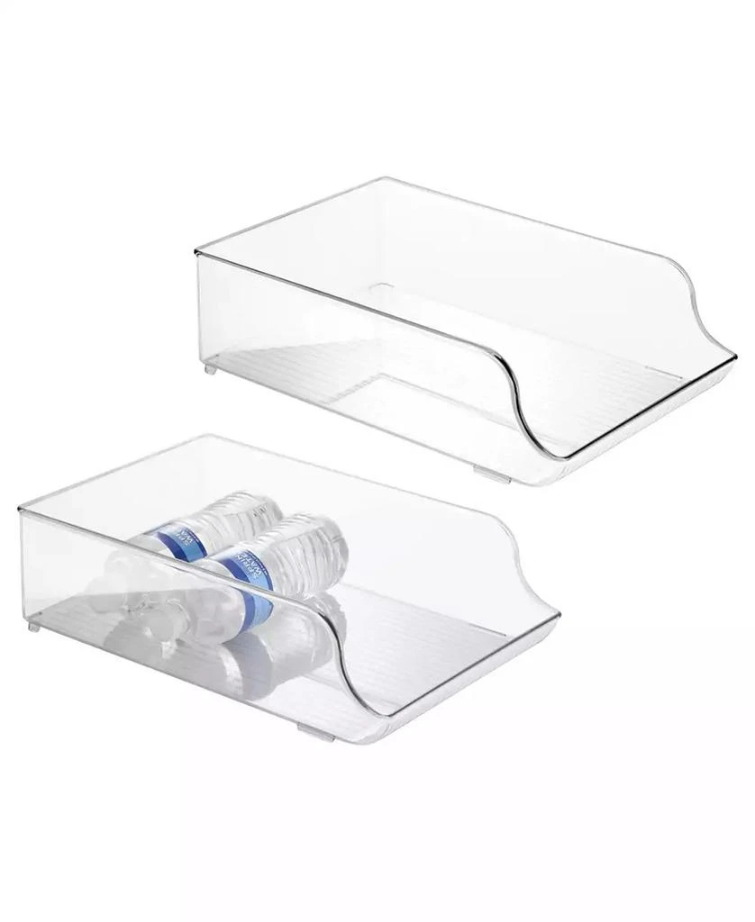 iDesign Water Bottle Organizer for Fridge - Set of 2 - Clear 4