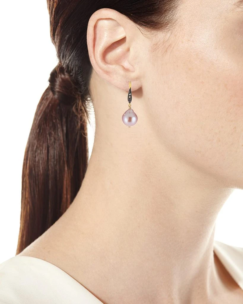 Margo Morrison White Sapphire Earrings On A Vermeil Hook 2