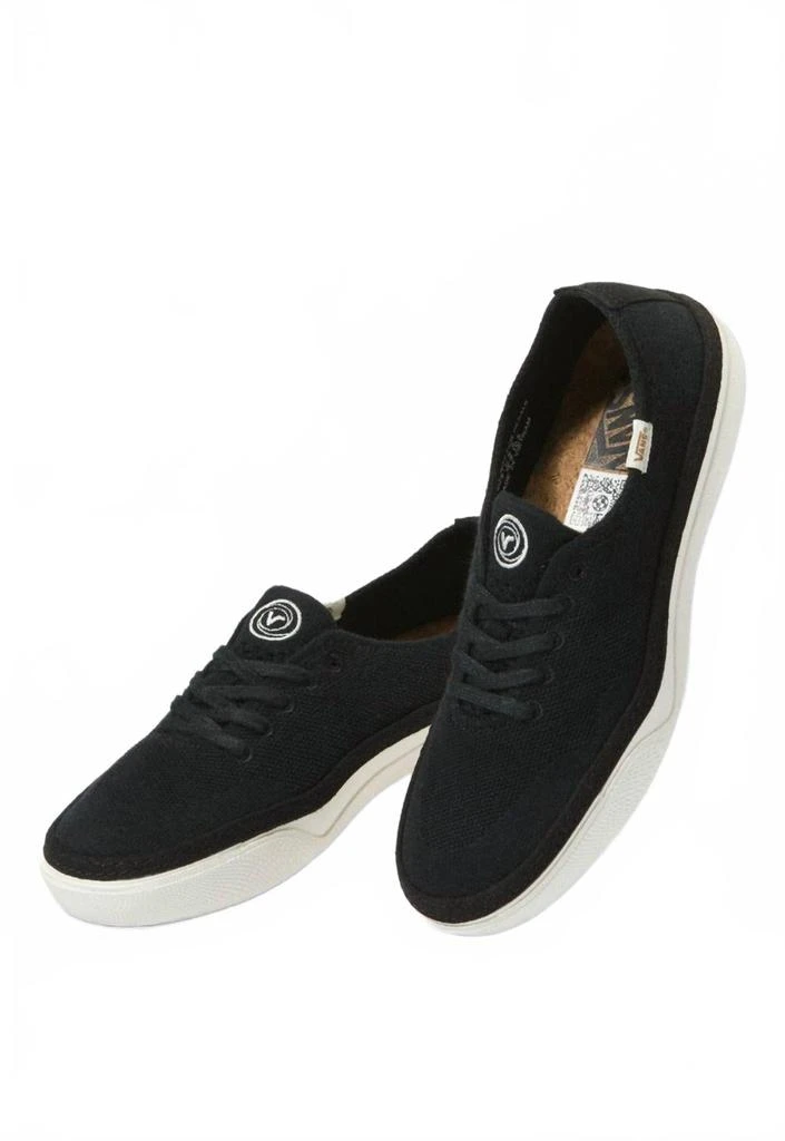 Vans Men's Circle Vee Sneaker In Black/marshmellow 4