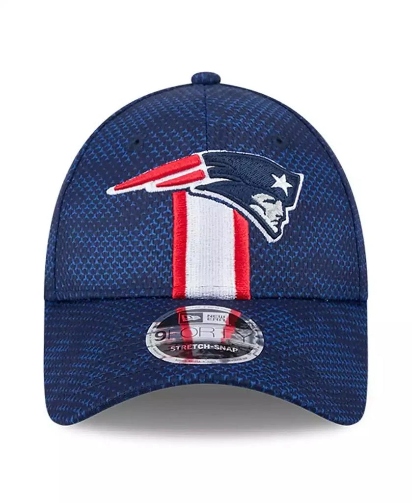 New Era Men's Navy New England Patriots 2024 Sideline 9FORTY Stretch-Snap Hat 2