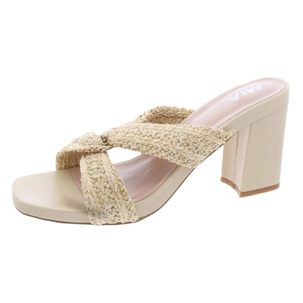 MIA Maxine Womens Slip On Open Toe Strappy Sandals 1
