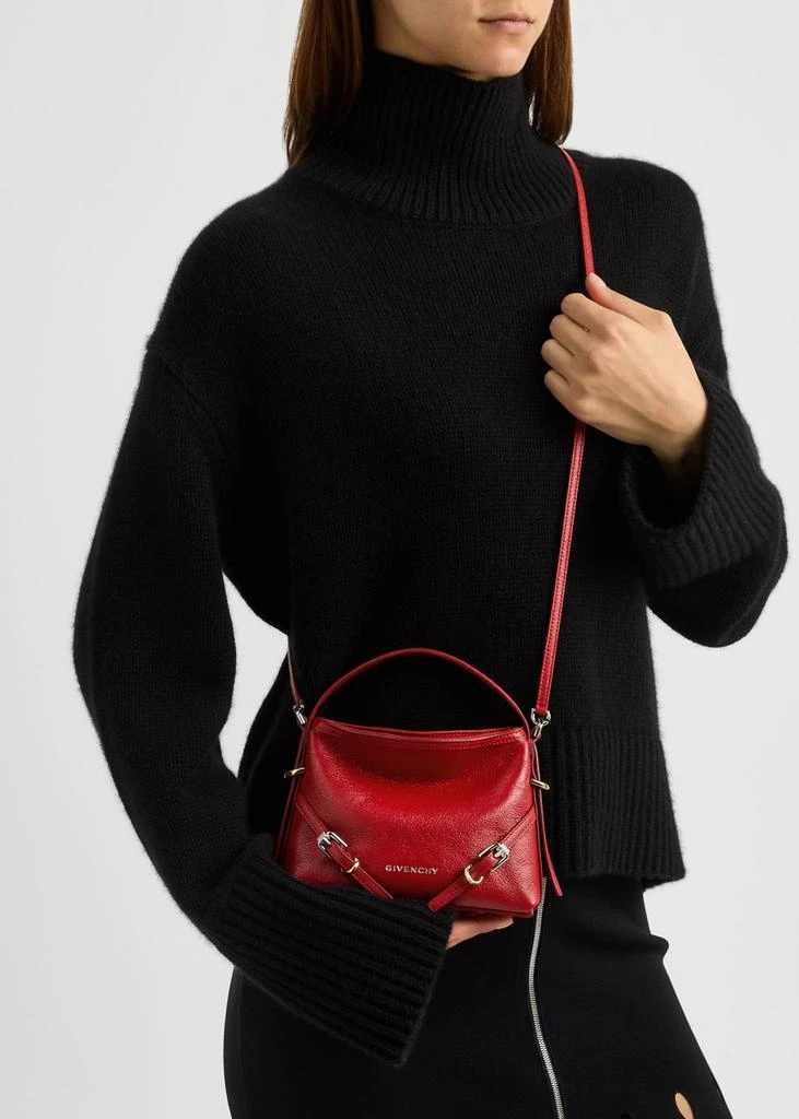 Givenchy Voyou Nano grained-leather top handle bag 6