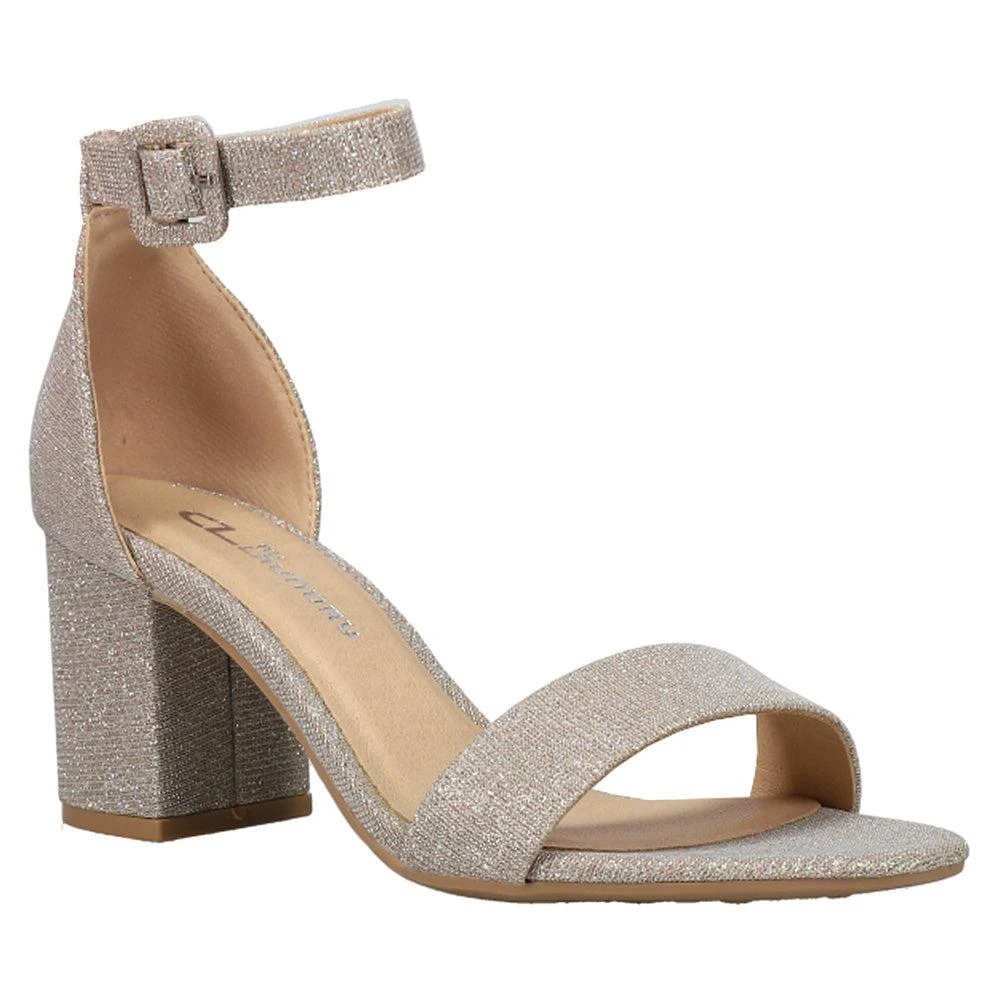 CL By Laundry Jody Shimmer Block Heel Sandals 2