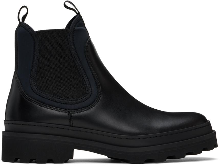 A.P.C. Black Adrien Chelsea Boots