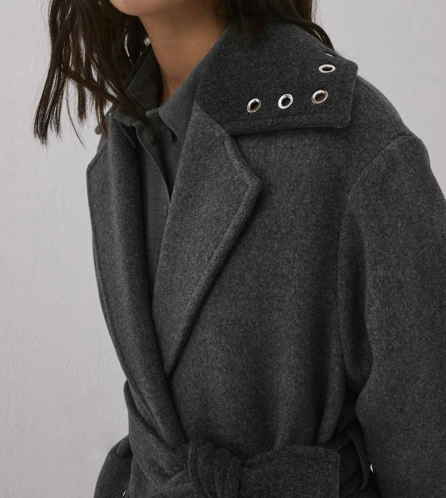 BEATRICE B Beatrice .B - Grommet Collar Long Coat 4