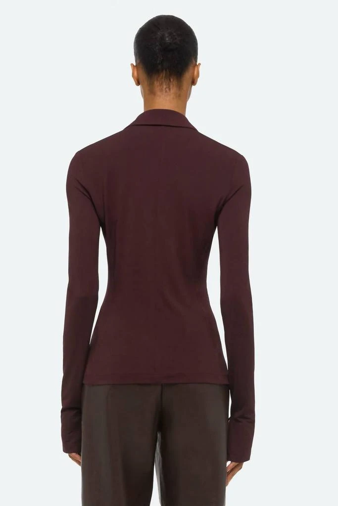 Helmut Lang Blazer Top In Mahogany 3
