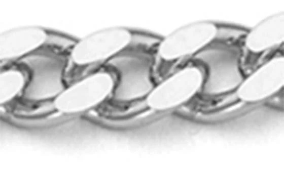 FZN Sterling Silver Curb Chain Bracelet 2