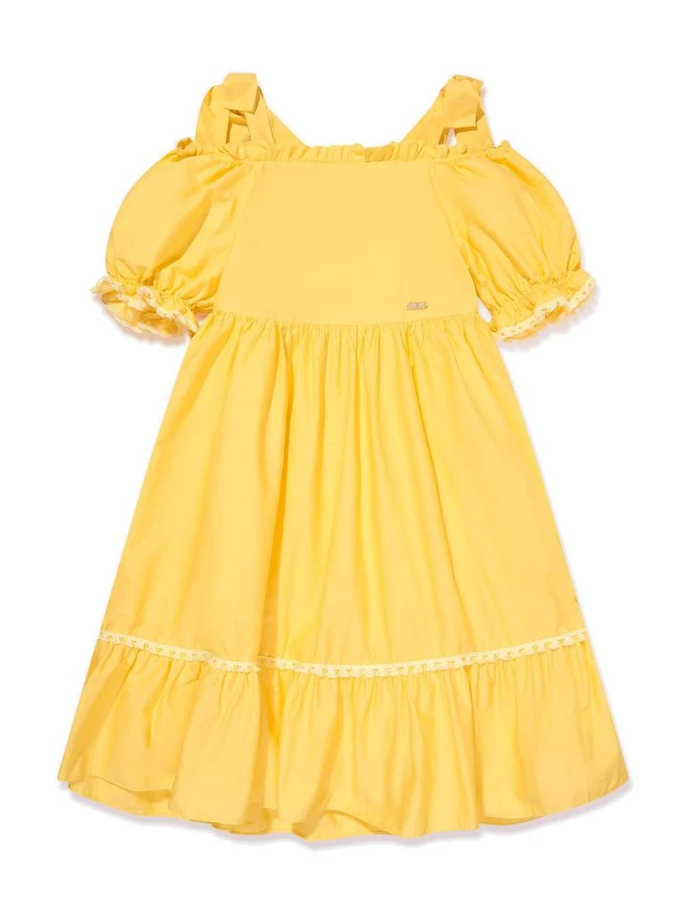 Patachou Patachou Bow Detailed Ruffled Trim Dress 1