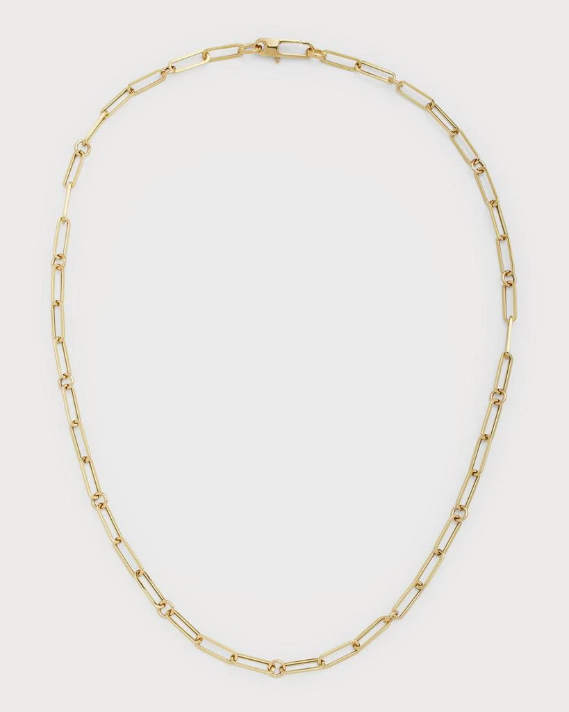 Roberto Coin 17" Paper Clip Chain Necklace in 18k Yellow Gold