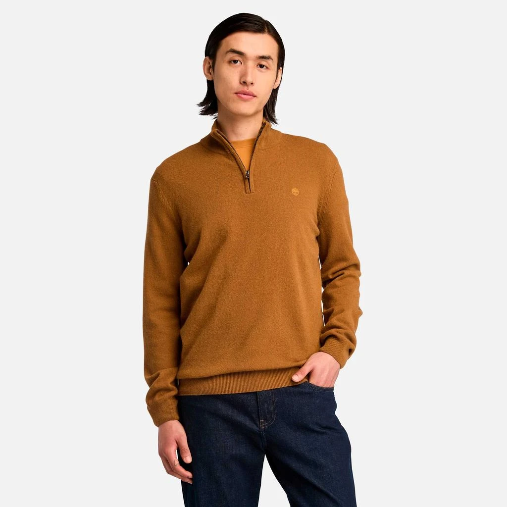 Timberland Men's Phillips Brook Wool-Blend 1/4-Zip Sweater 1